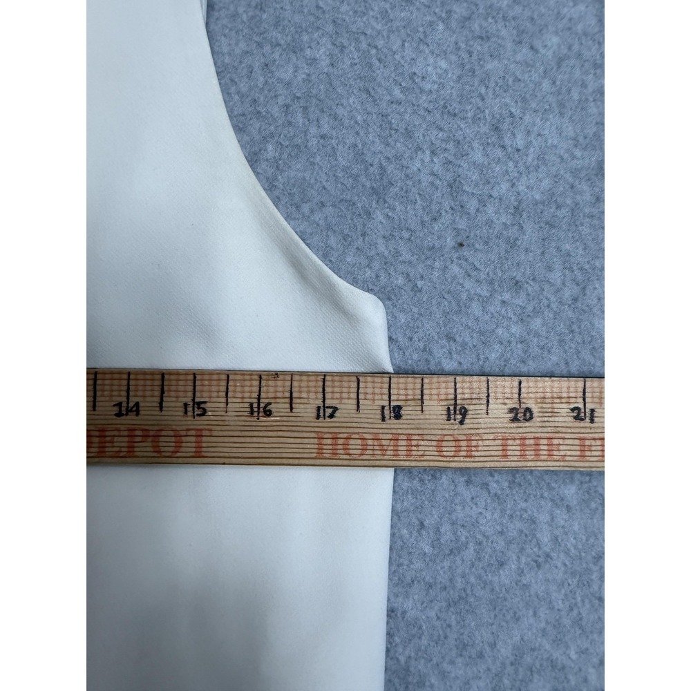 Maison D'Amélie Vest Womens Small White Longline Open Front Lined Pockets Blazer - Picture 6 of 11